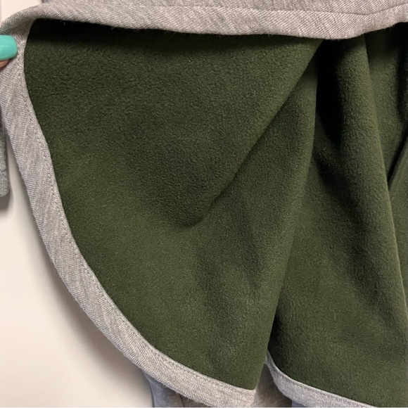 Fabletics Moscow Coat Womens SZ Medium Soft Cozy Terry Fleece Gray Midi Coatigan - Picture 10 of 14